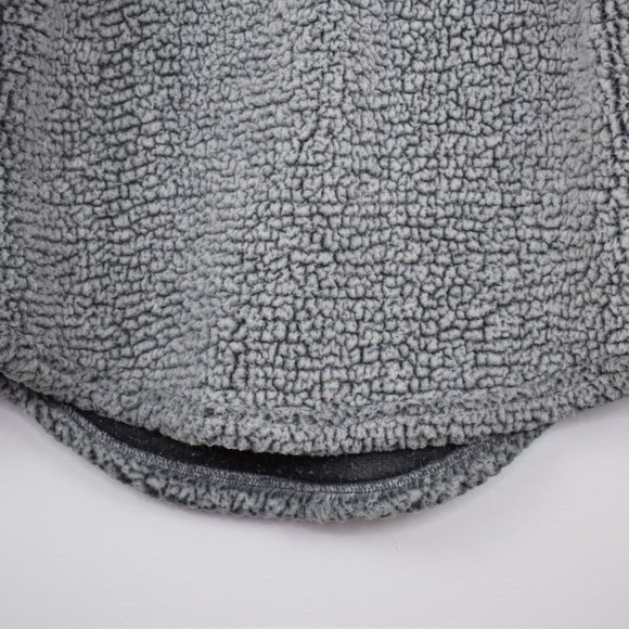 Green Tea Womens Fleece Pullover Sweatshirt Size M Gray Quarter Zip Sherpa Warm - Picture 7 of 10